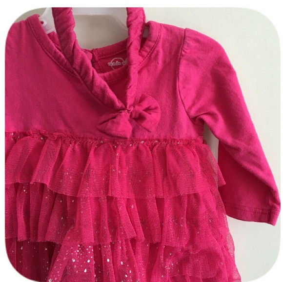 ❤Pink sparkly Childrens Place ruffle dress - Picture 2 of 4